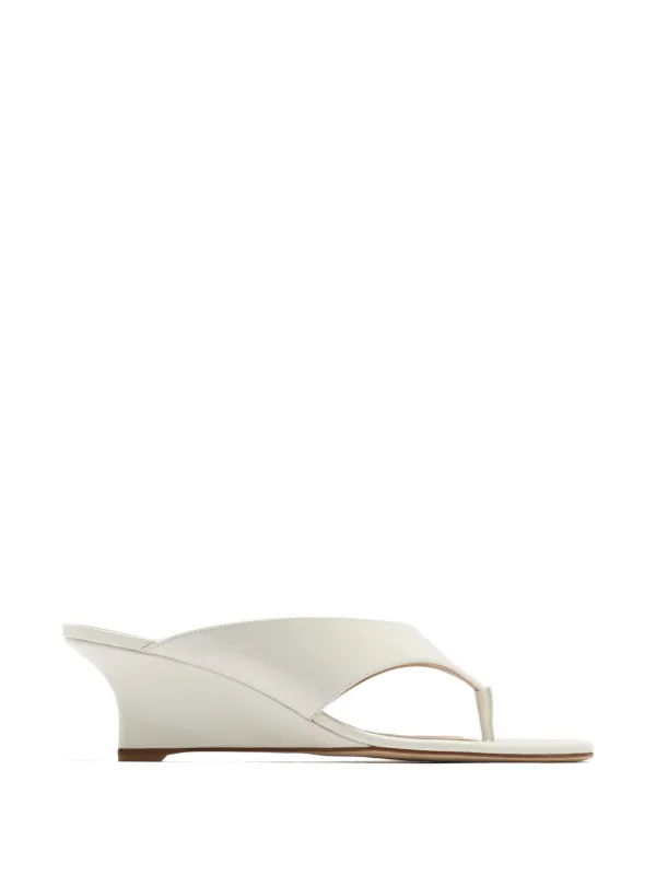 Stuart Weitzman Vinnie Wedge Sandals in White