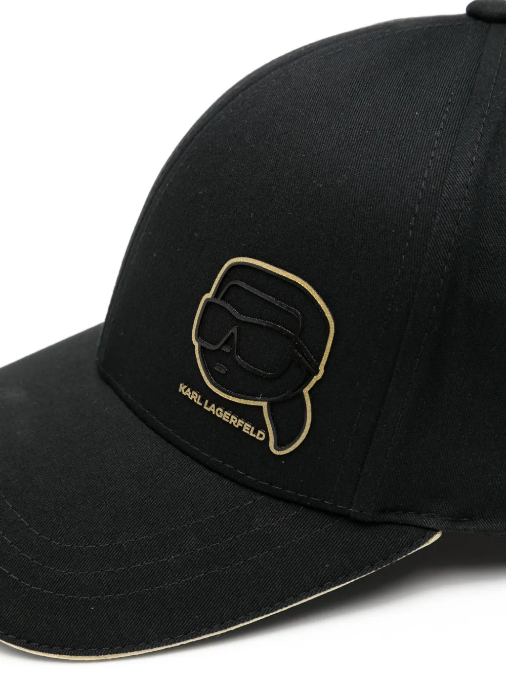  Karl Lagerfeld Logo Baseball Cap - Black 