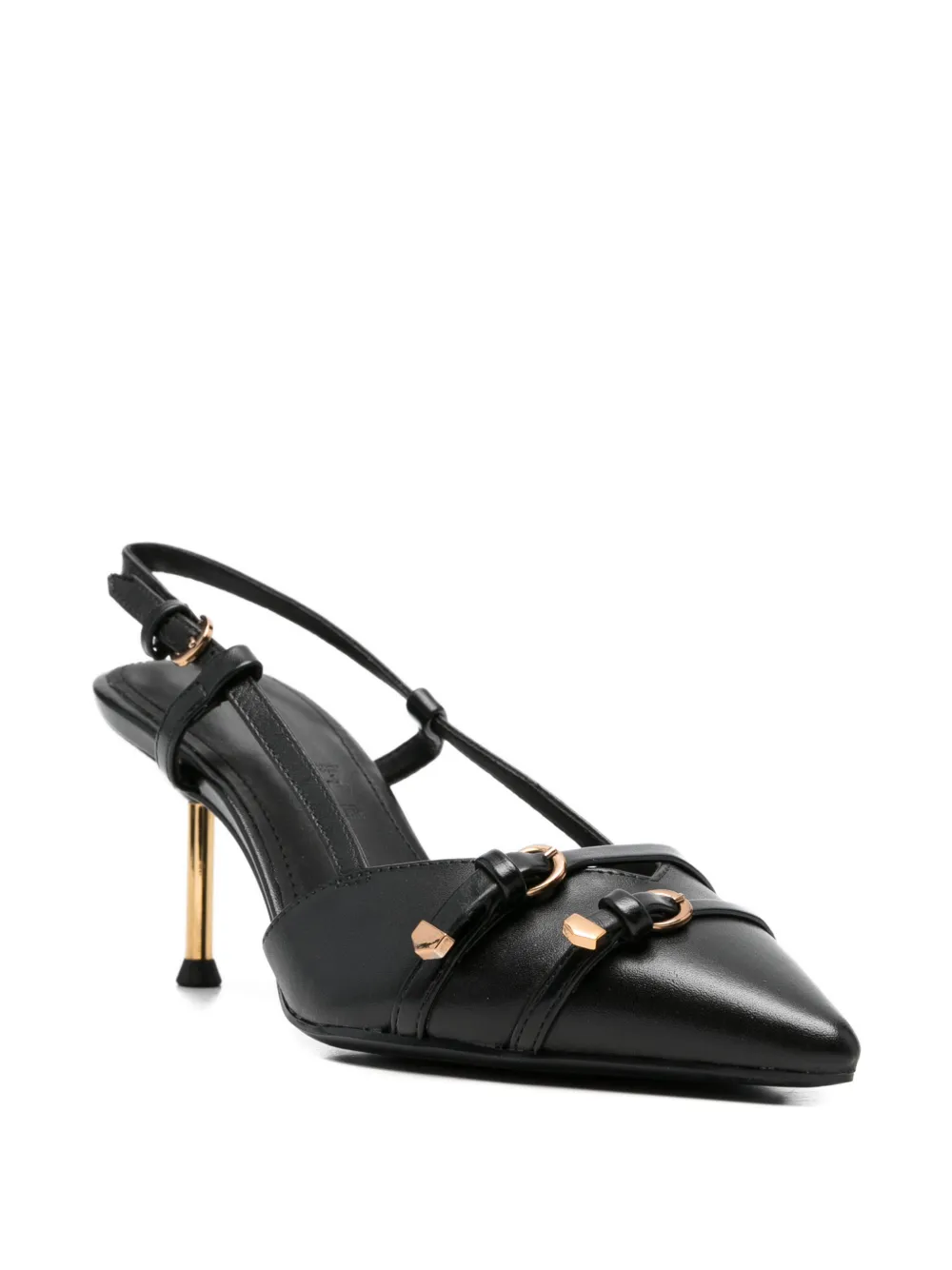 TAMARIS Leren slingback pumps Zwart