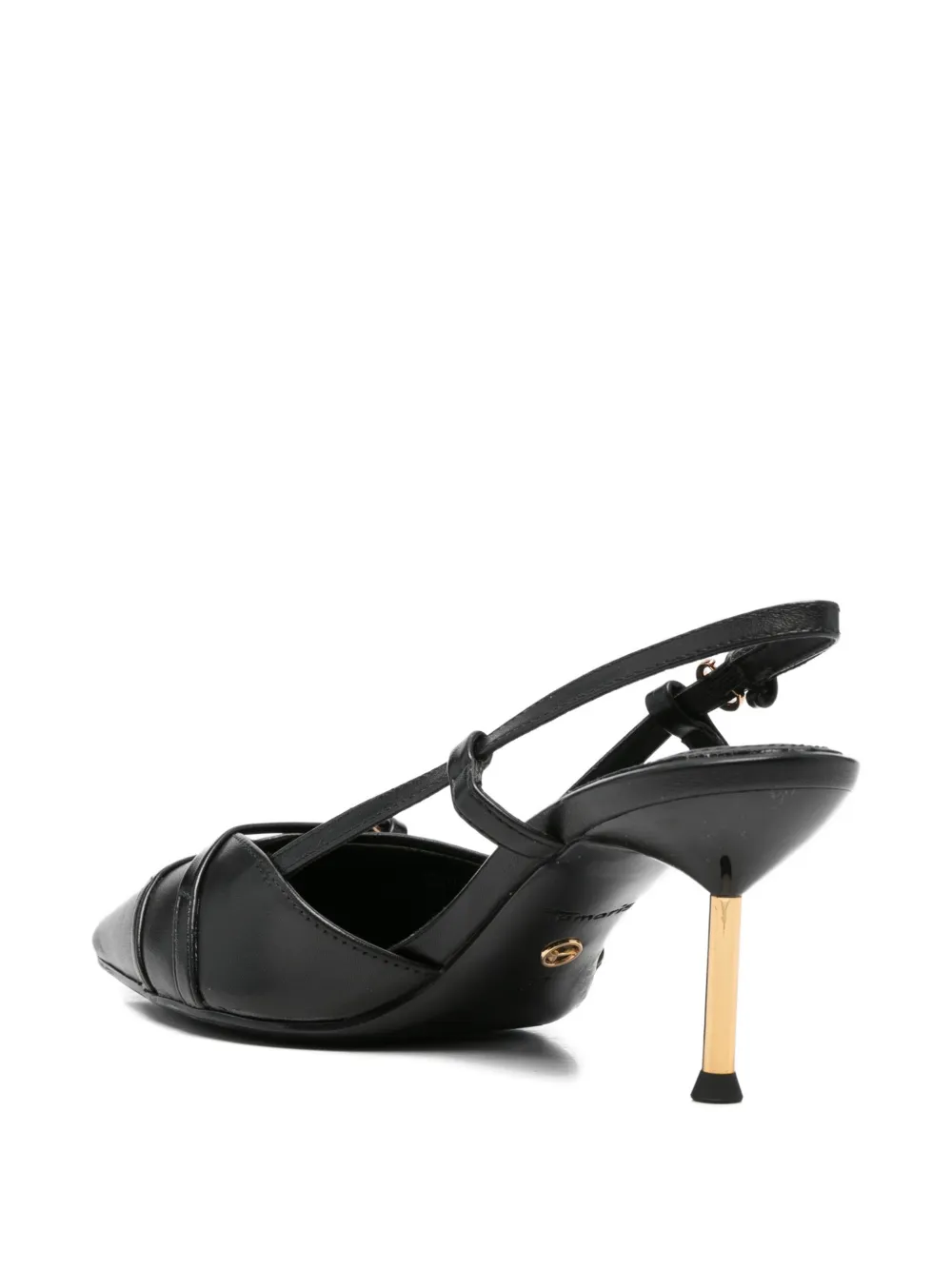 TAMARIS Leren slingback pumps Zwart