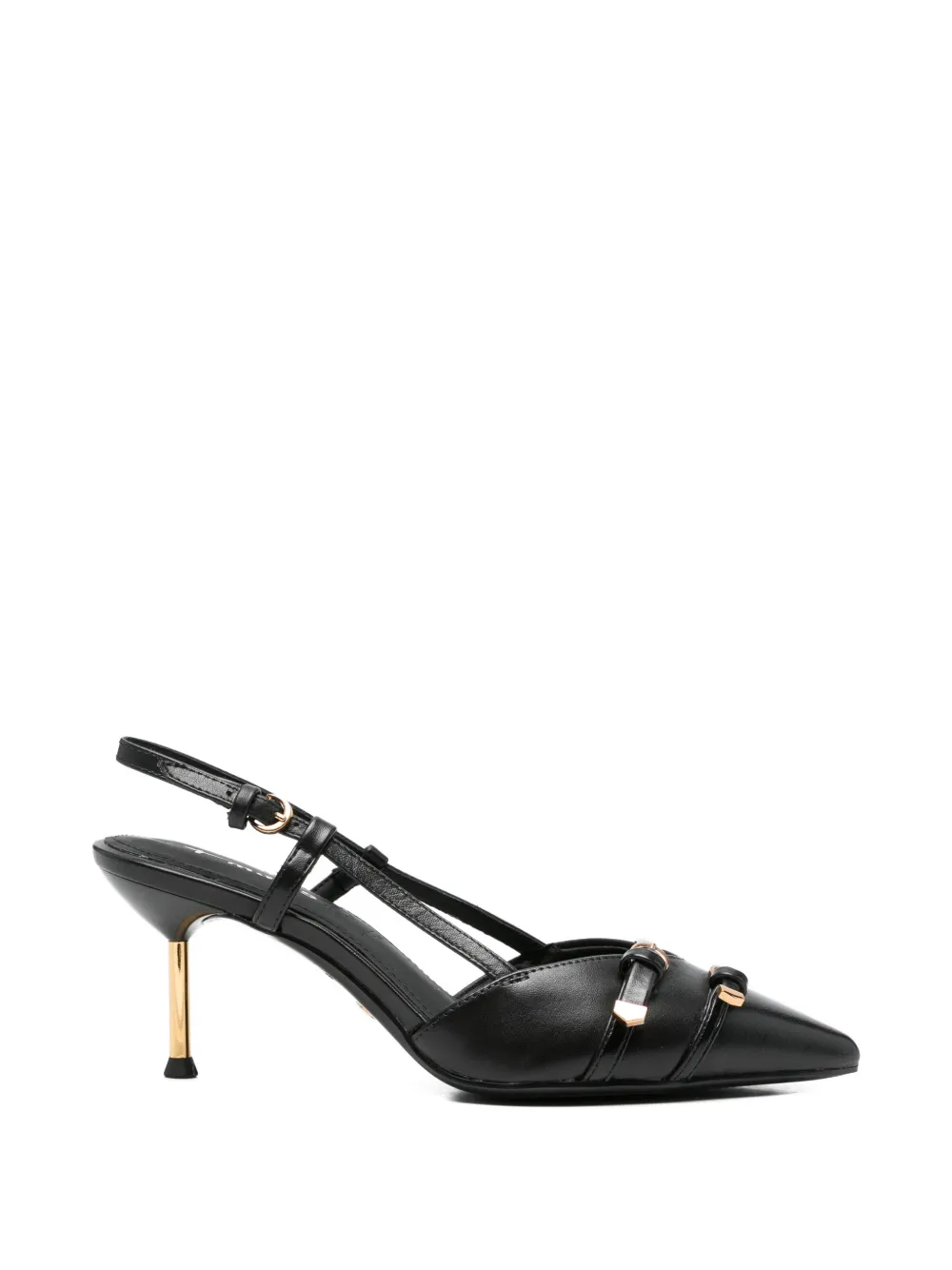 TAMARIS Leren slingback pumps Zwart