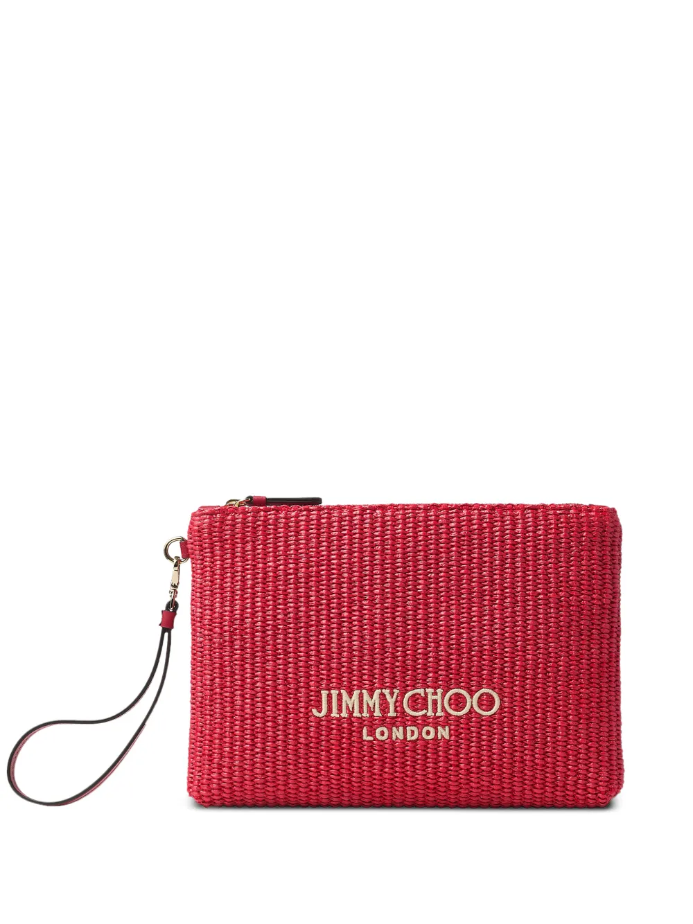 Jimmy Choo Clutch con zip - Rosso