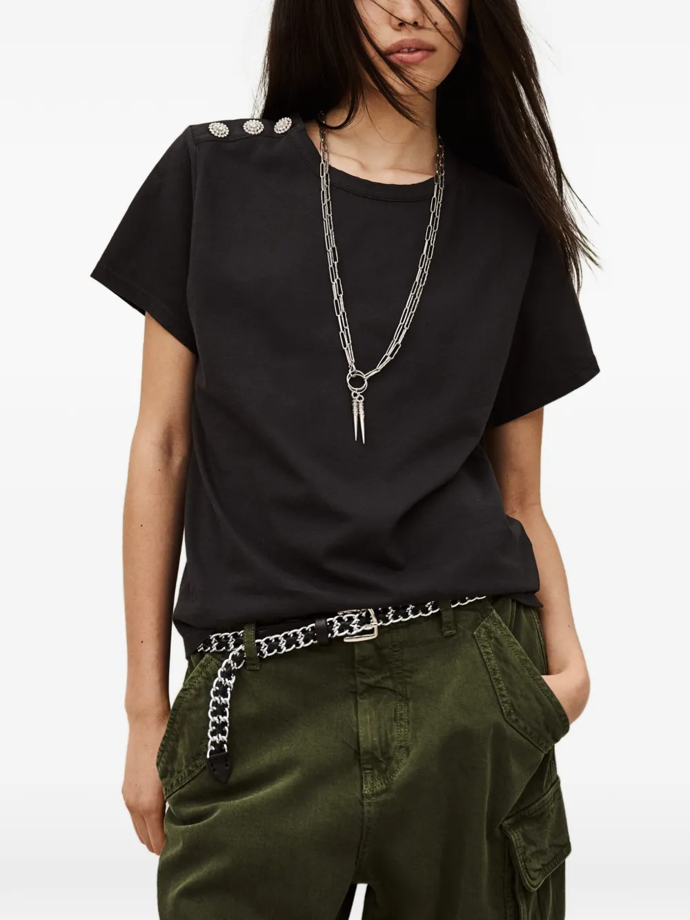 Ba&Sh Elmer T-shirt Zwart