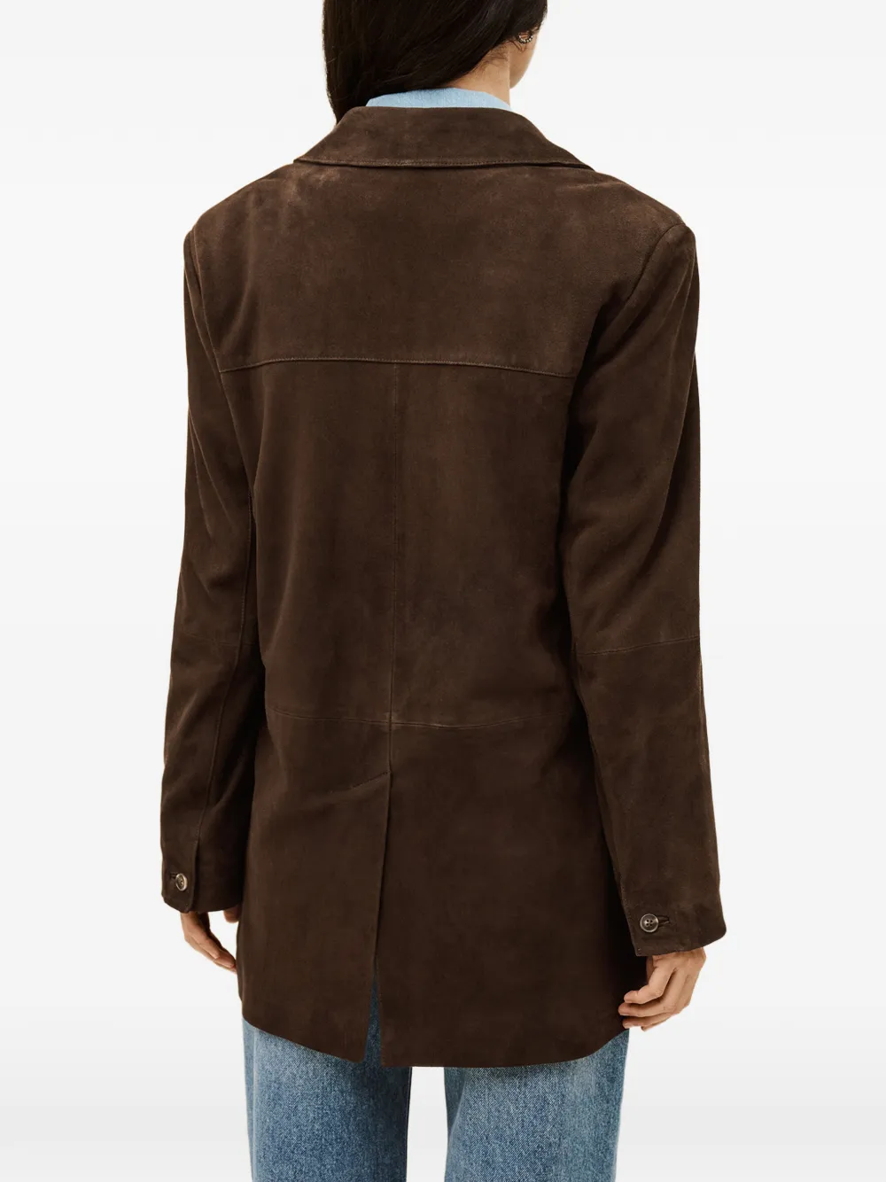 Ba&Sh Mosty blazer met enkele rij knopen en zak Bruin
