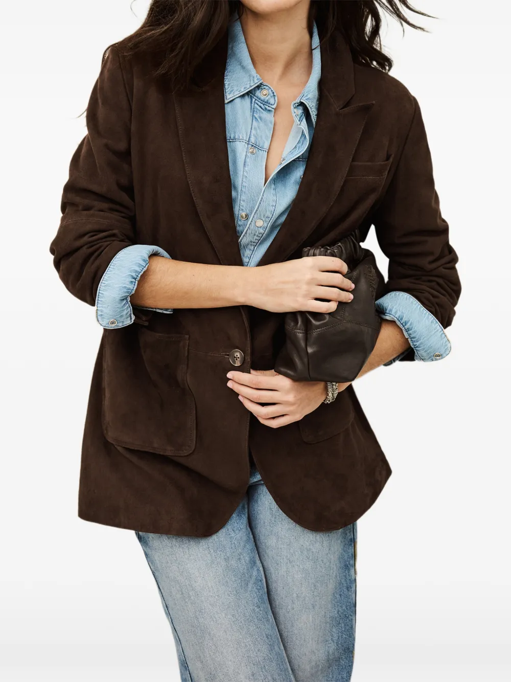  Ba&sh Mosty Single-breasted Pocket Blazer - Brown 