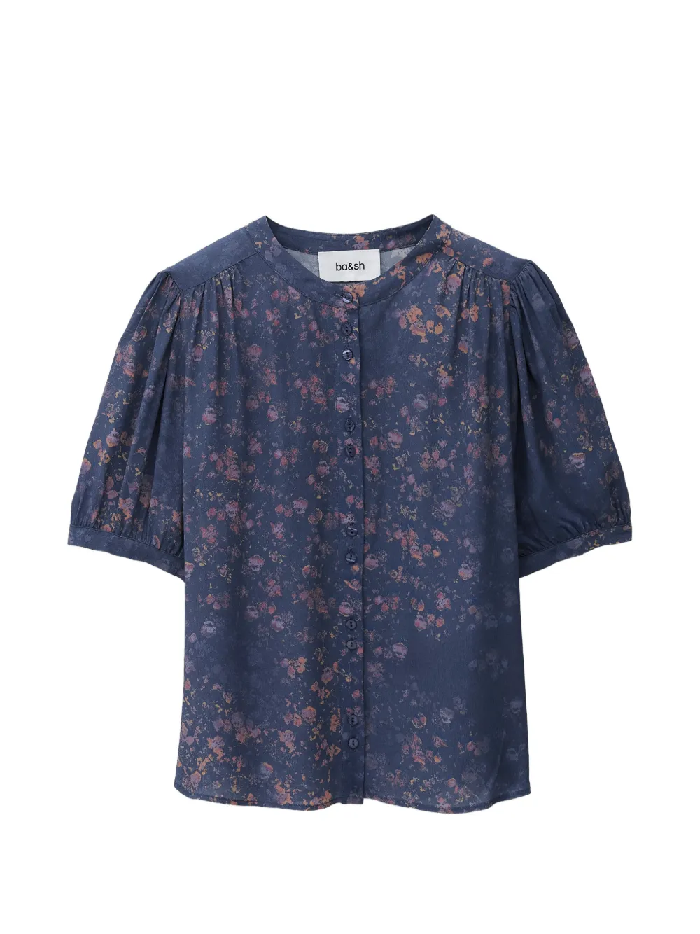 Ba&Sh Novella floral-print puff-sleeve top - Blu