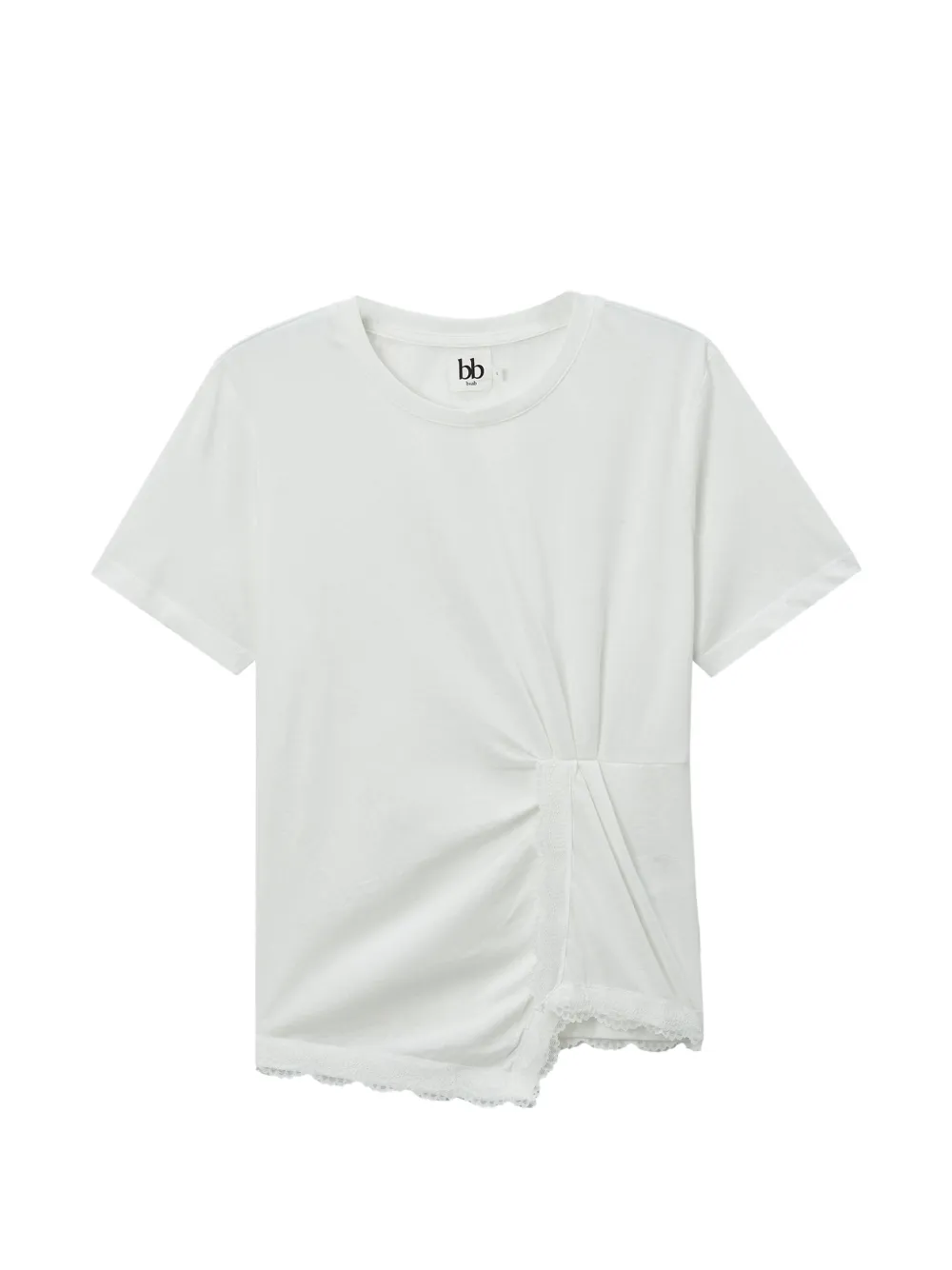 b+ab lace-trim T-shirt - Bianco
