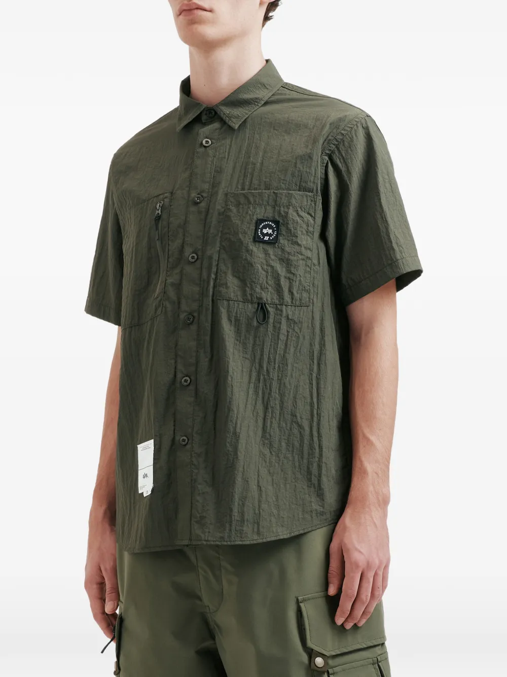  Izzue Camicia Con Tasche Con Zip - Verde 