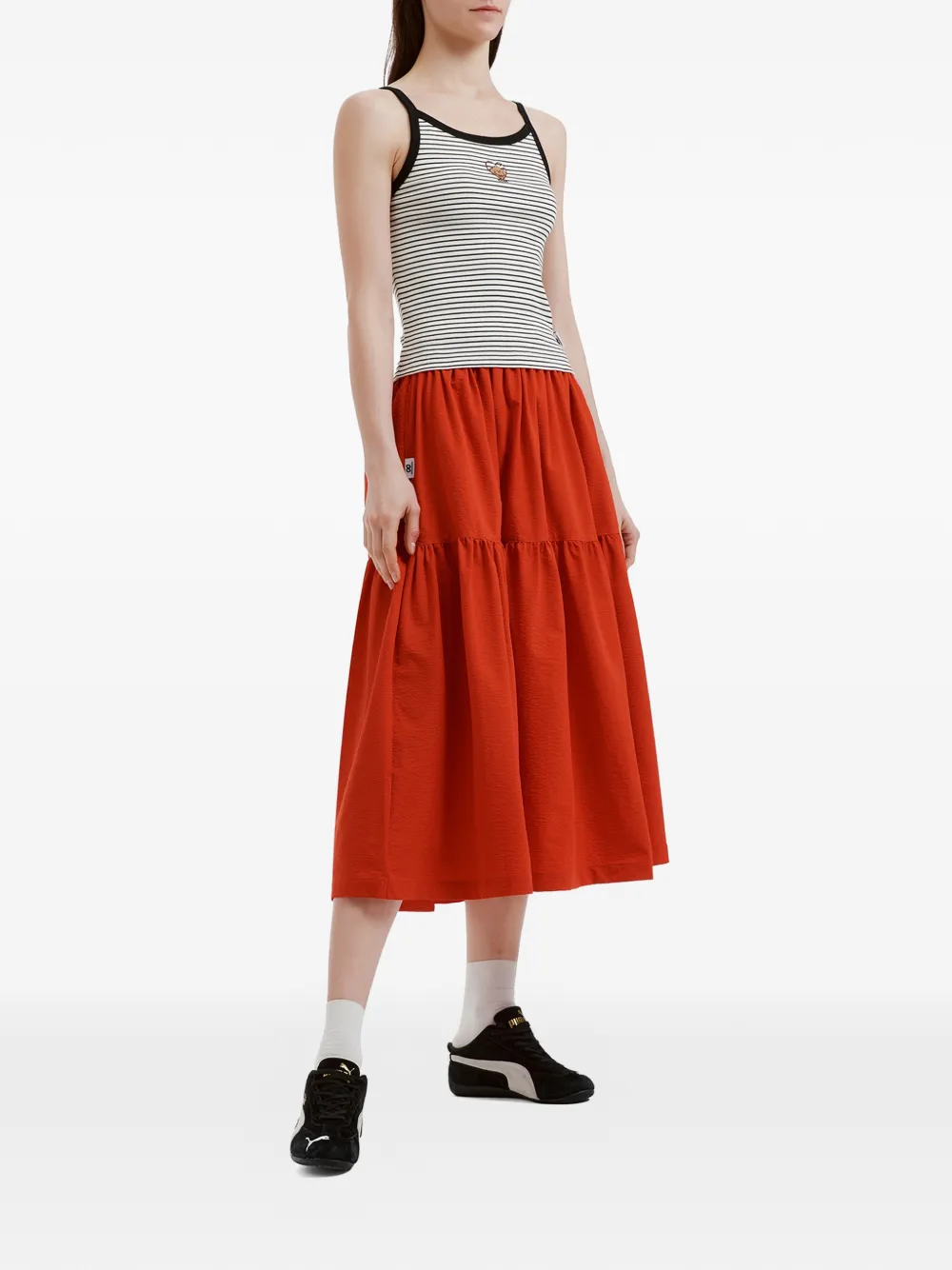  Chocoolate Striped Embroidered Top - Neutrals 