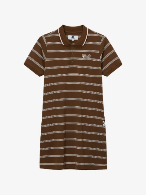 CHOCOOLATE striped polo dress