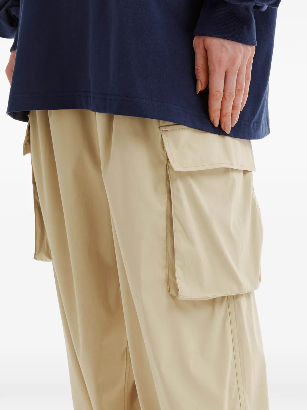  Chocoolate Wide-leg Cargo Pants - Neutrals 