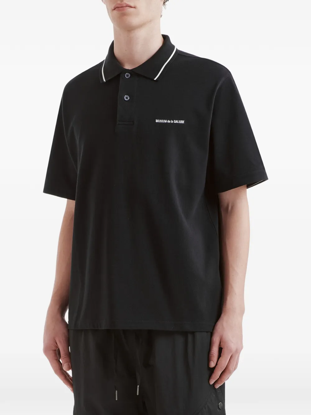  Musium Div. Logo Polo Shirt - Black 