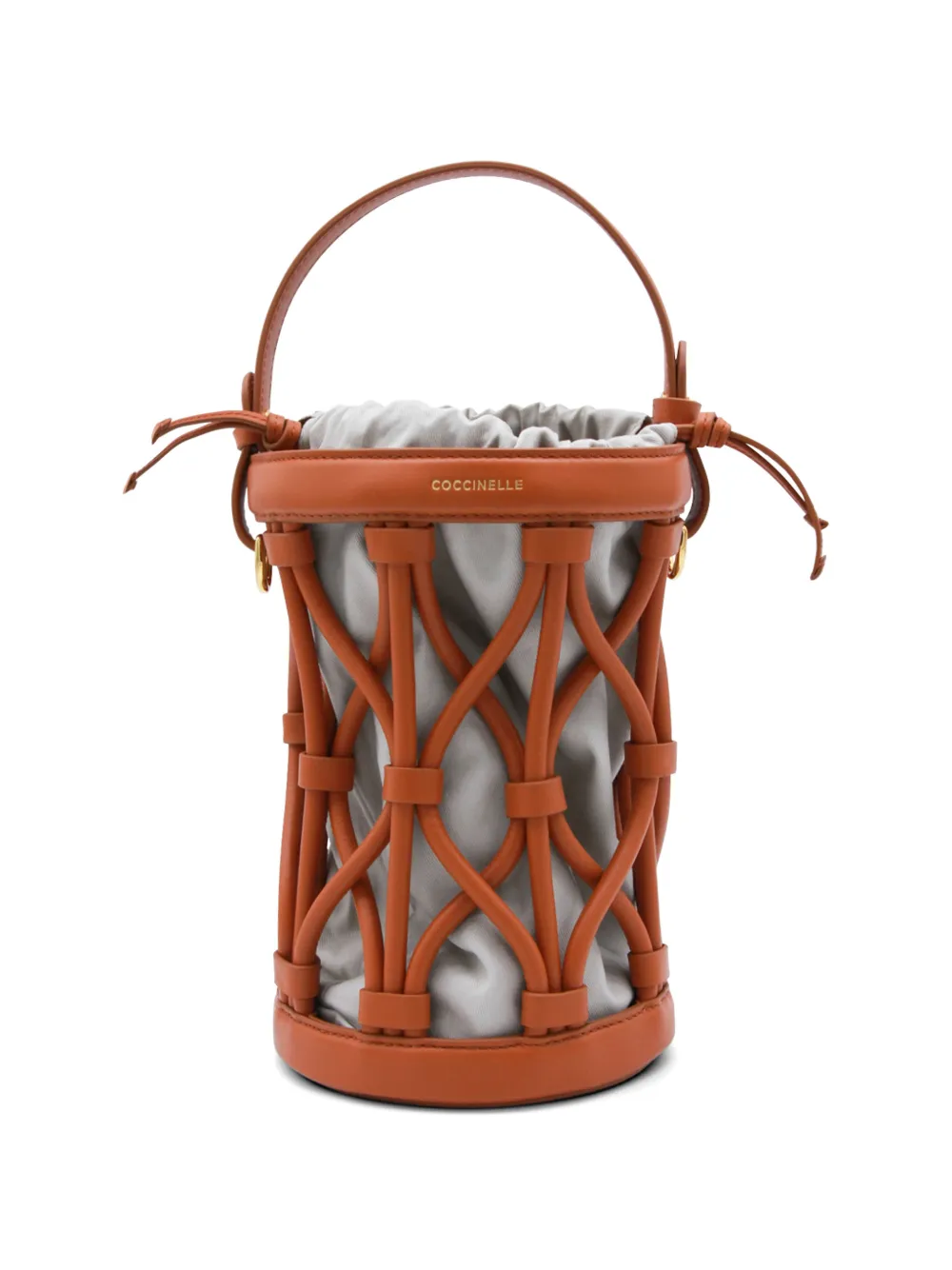 Coccinelle Kleine Koi leren bucket-tas Oranje