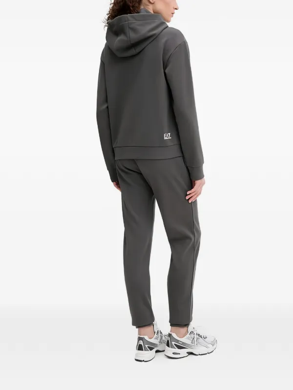 Ea7 Emporio Armani Conjunto De Agasalho Com Capuz e Zíper | Cinza