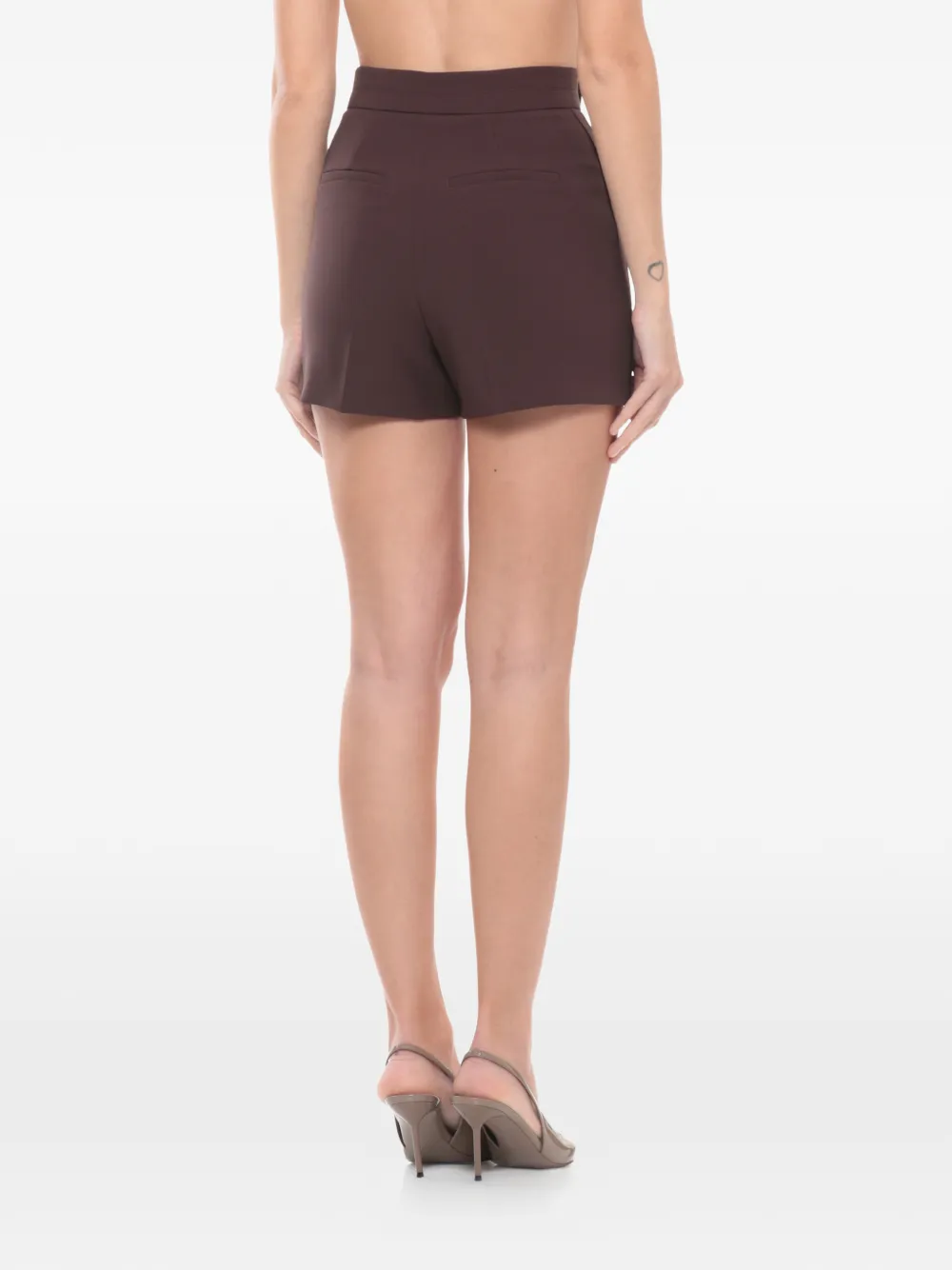 Elisabetta Franchi Shorts met knoop Bruin