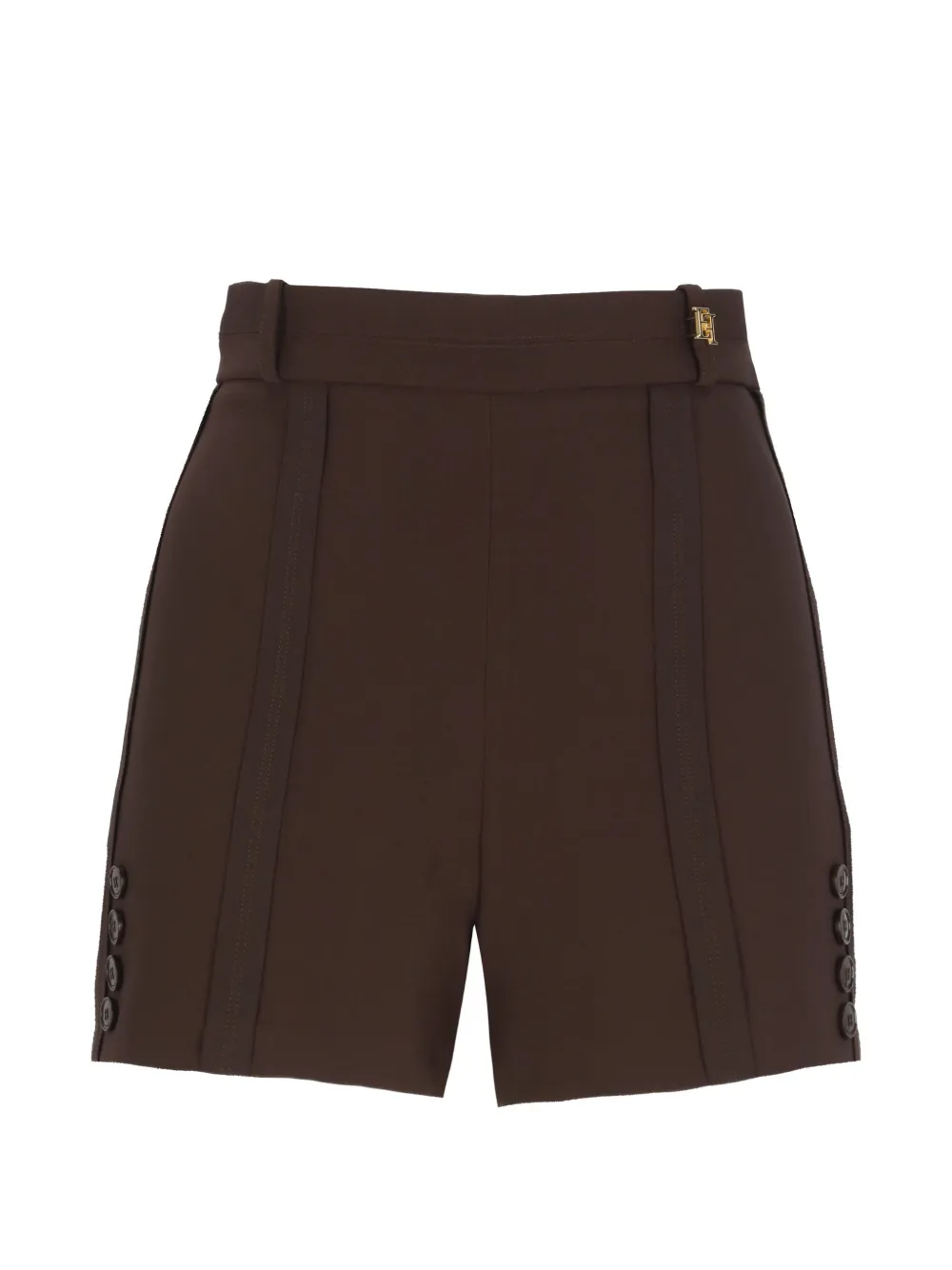 Elisabetta Franchi button-detail shorts - Marrone
