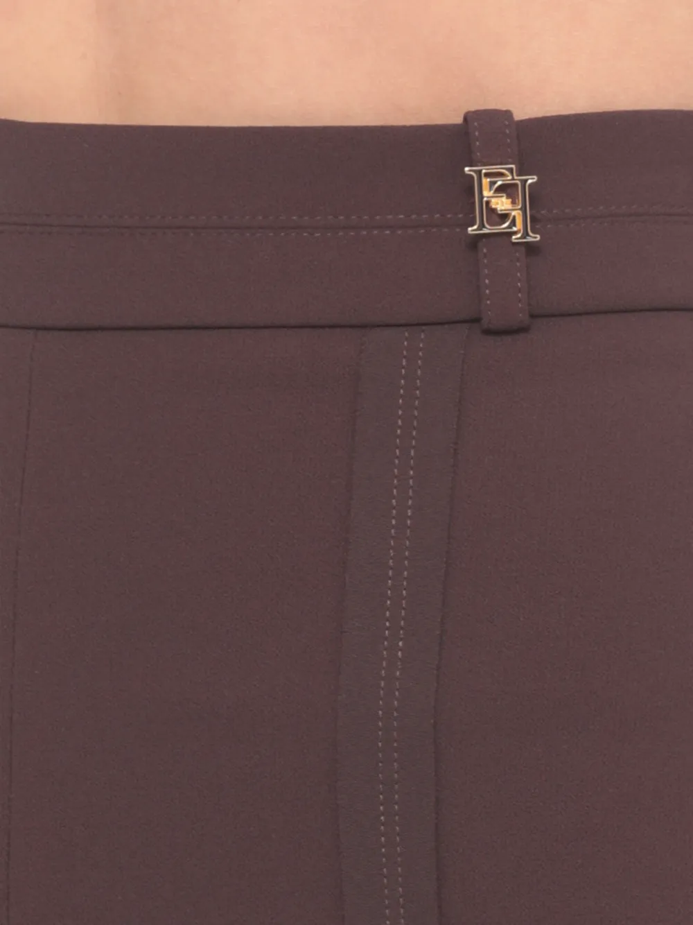Elisabetta Franchi Shorts met knoop Bruin