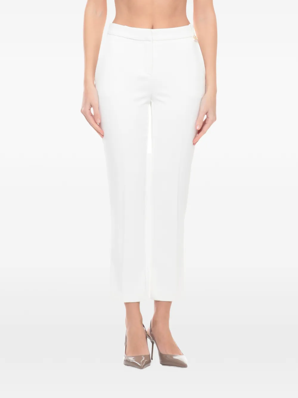 Elisabetta Franchi Broek met kettingdetail Wit