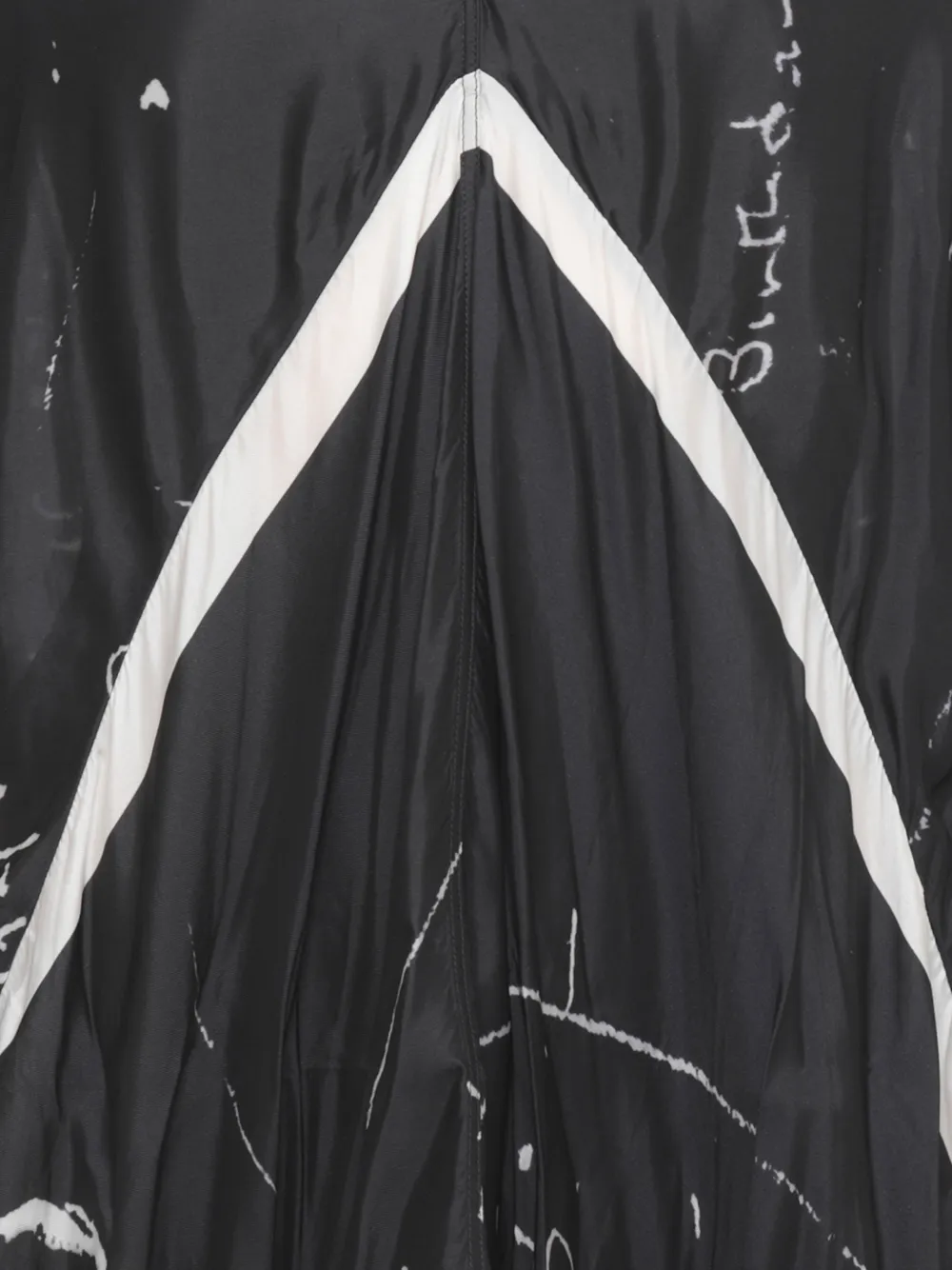 Rick Owens Asymmetrische jurk met V-hals en print Zwart