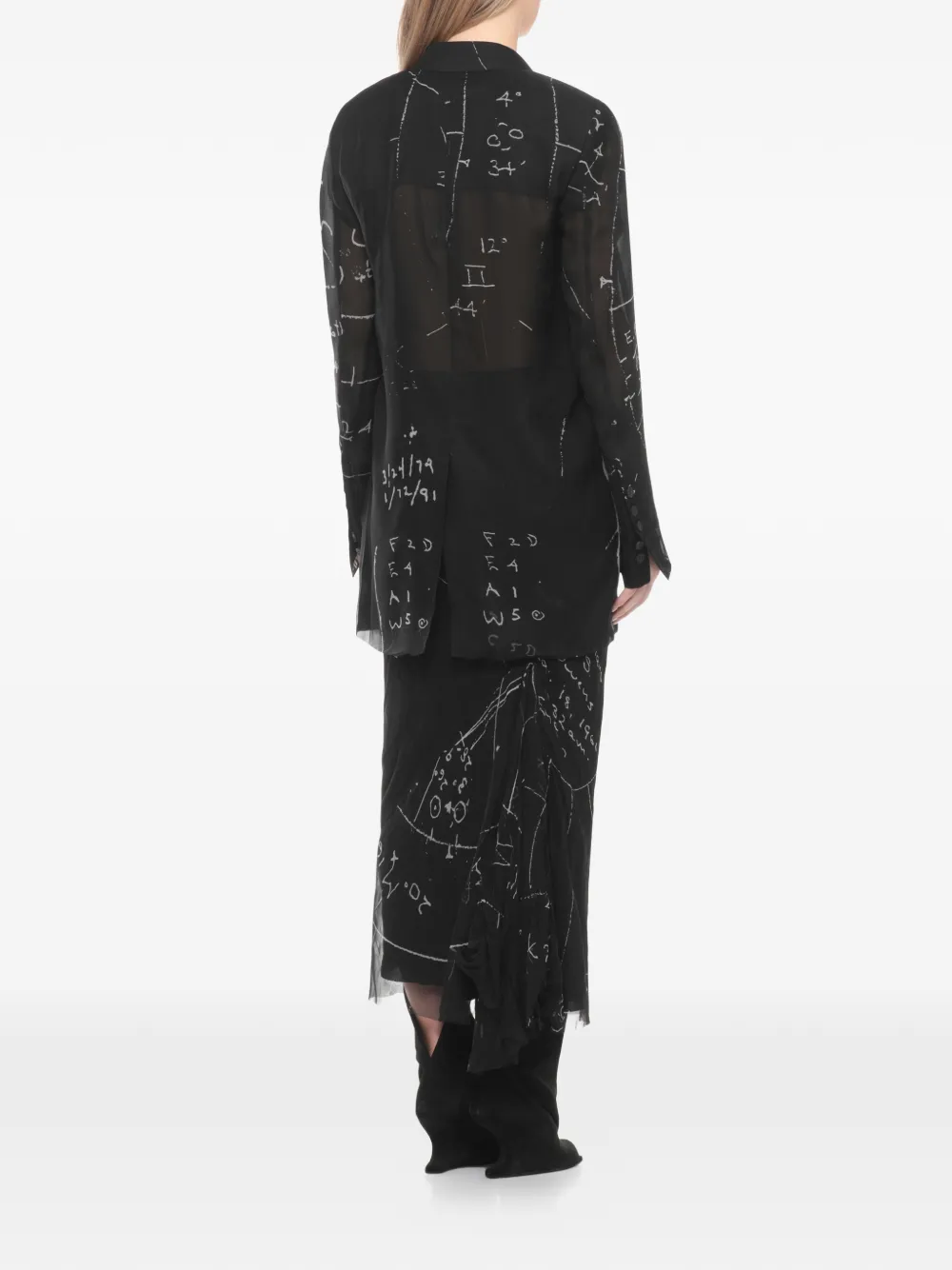 Rick Owens Concordian blazer Zwart