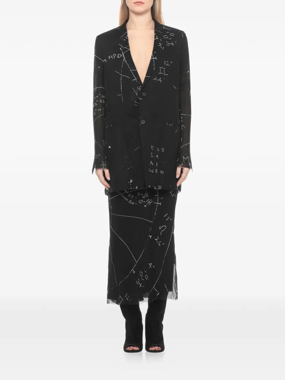 Rick Owens Concordian blazer Zwart