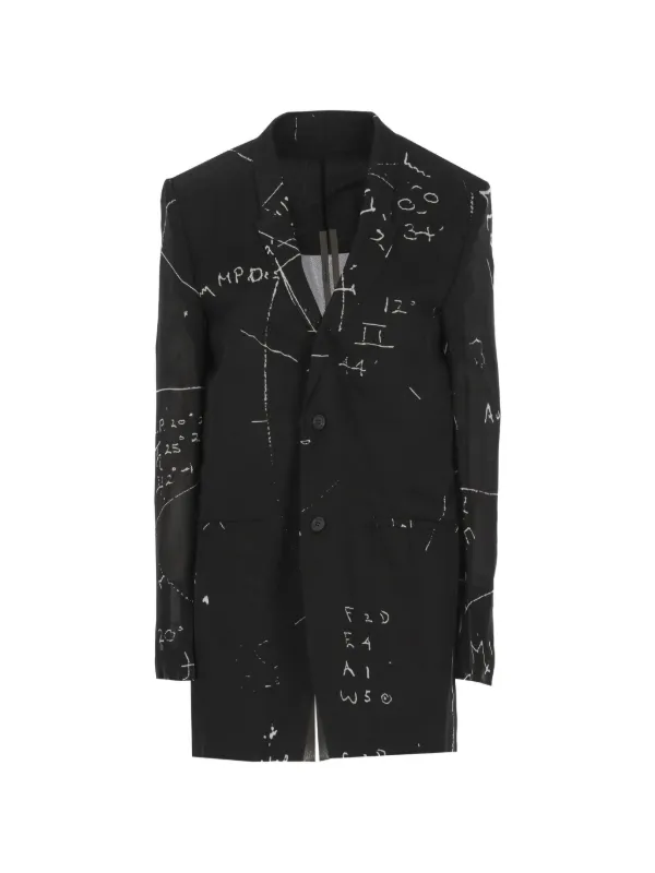 Rick Owens Concordian Blazer in Black