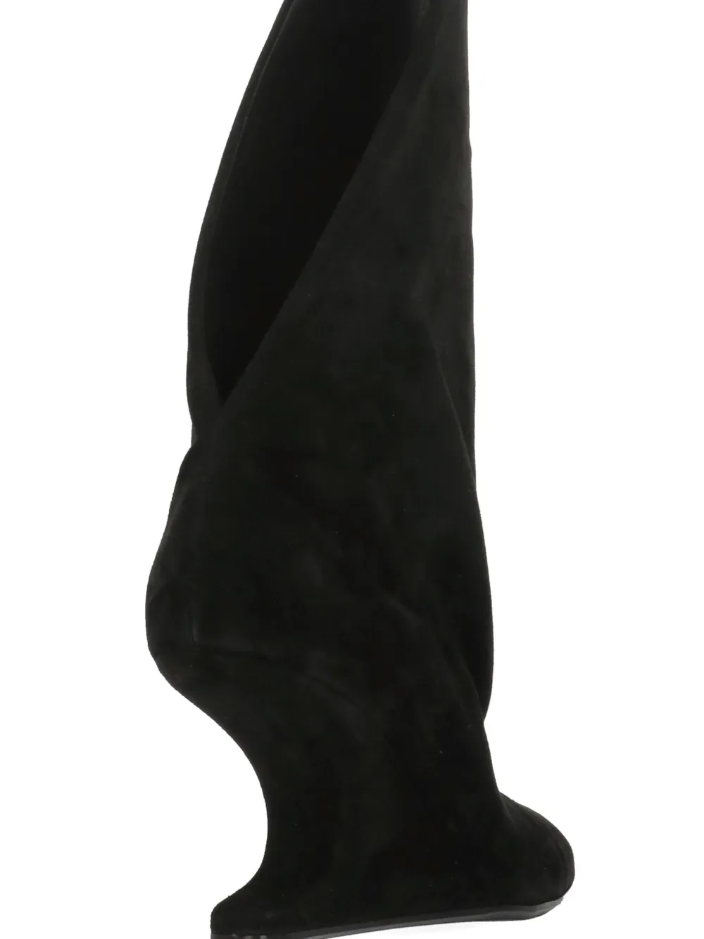 Rick Owens sculpted open-toe leather boots Zwart