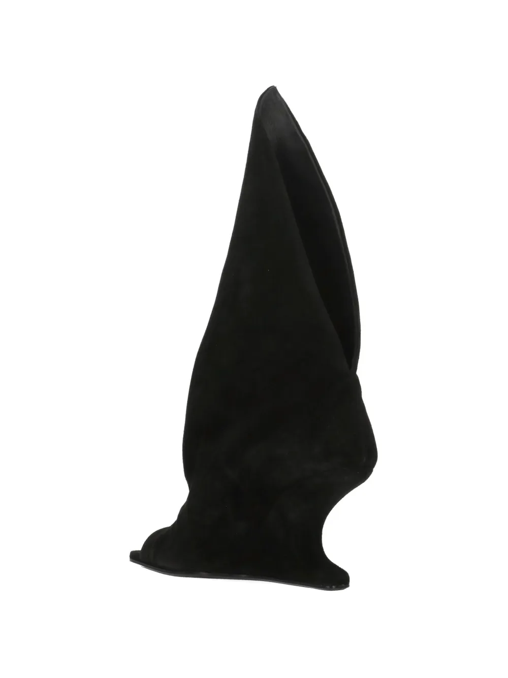 Rick Owens sculpted open-toe leather boots Zwart