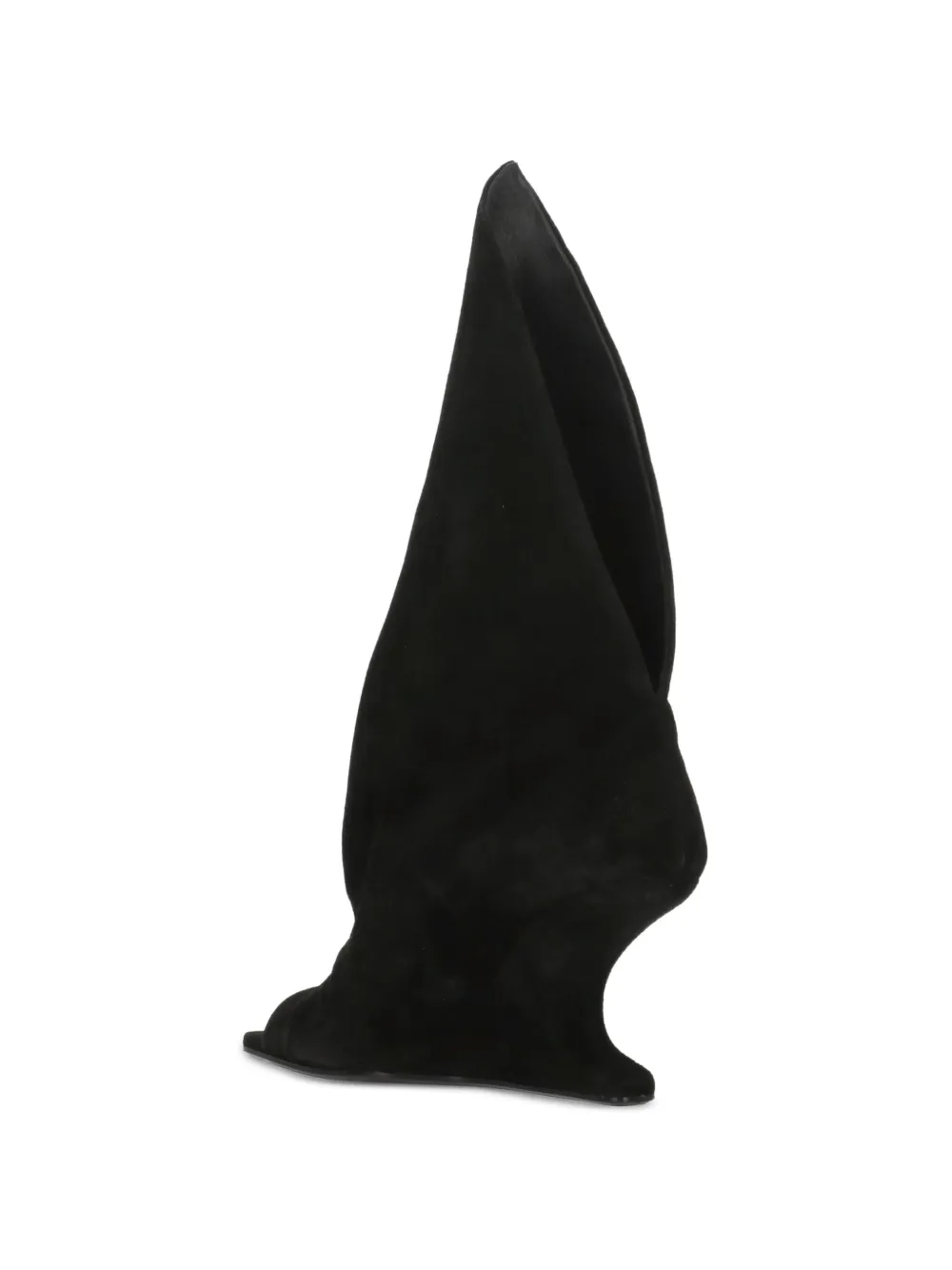  Rick Owens Sculpted Open-toe Leather Boots - Black 