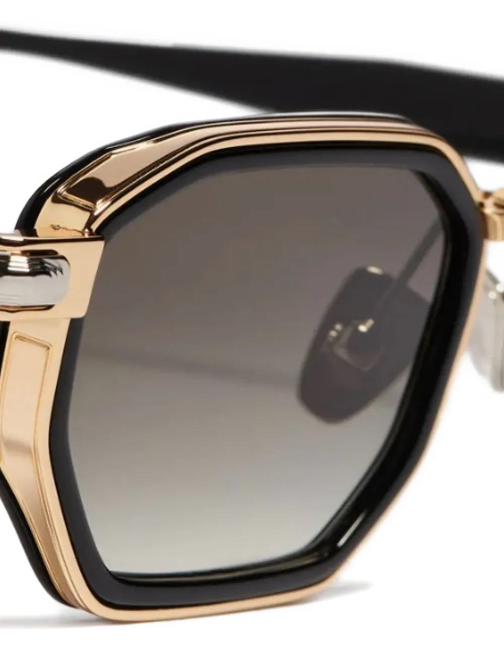  John Dalia Geometric Frame Sunglasses - Black 