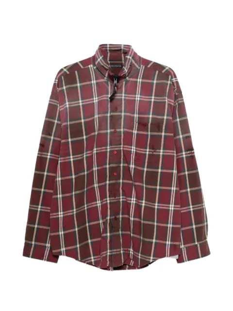 Balenciaga checked button-fastening shirt