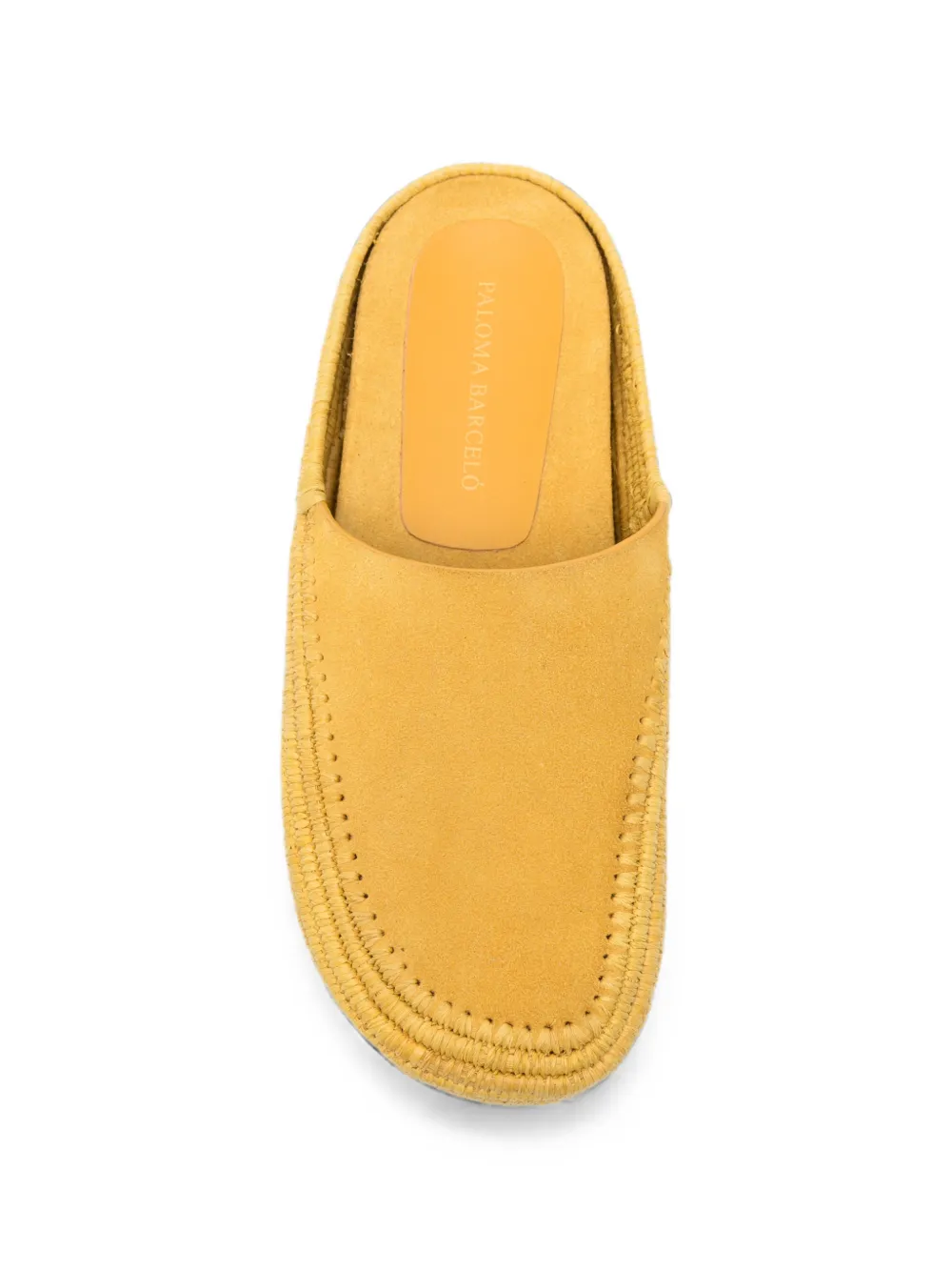 Paloma Barceló woven leather mules Geel