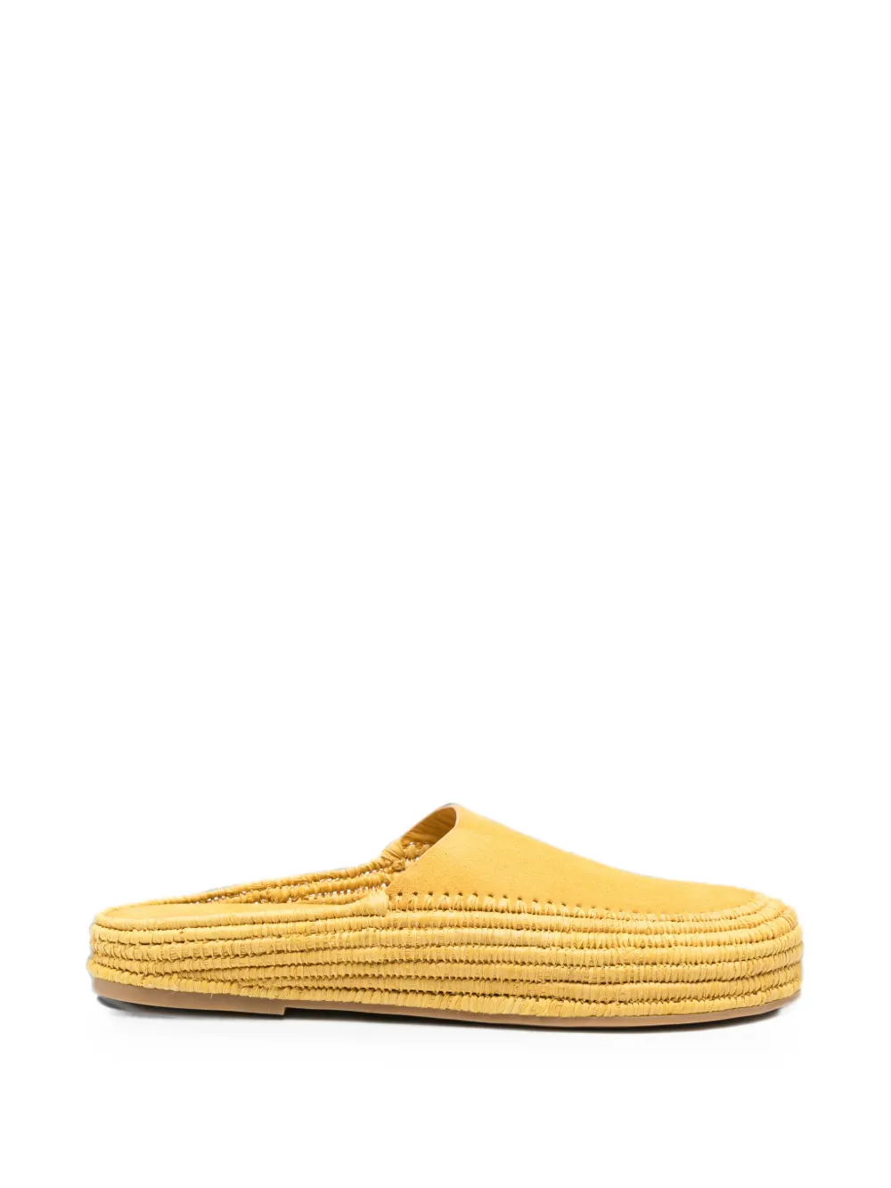 Paloma Barceló woven leather mules Geel