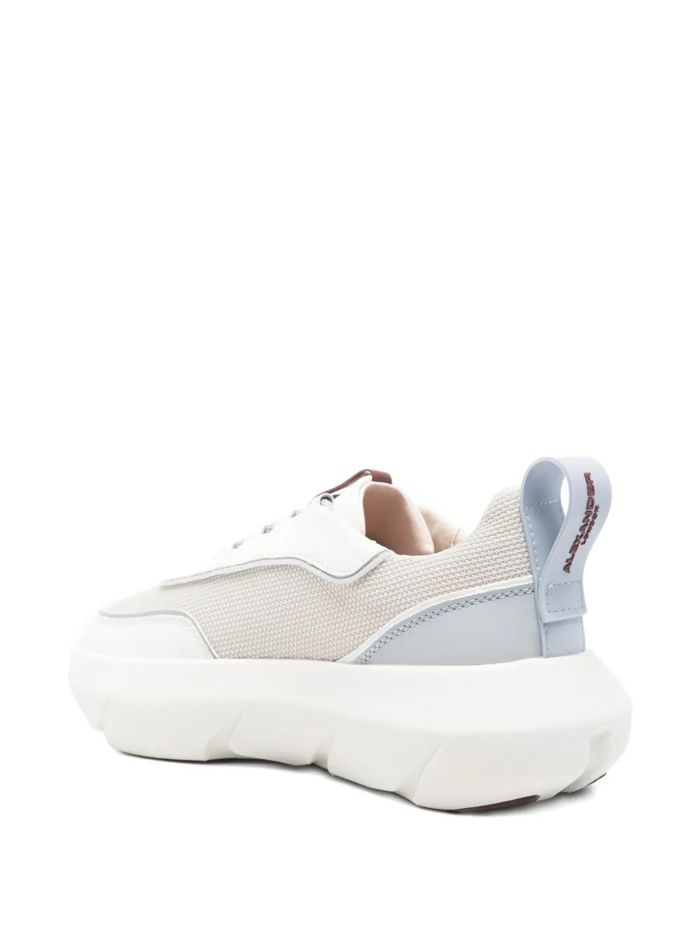 Alexander Smith leather panelled sneakers Grijs
