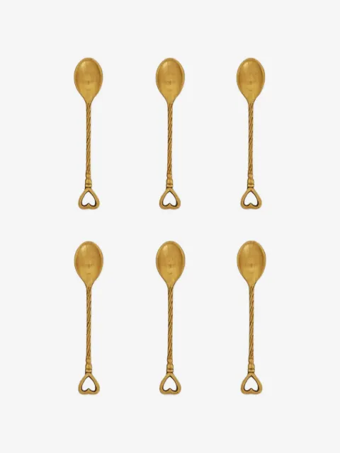 Bitossi Home heart-detail twisted coffee spoons (set of four)