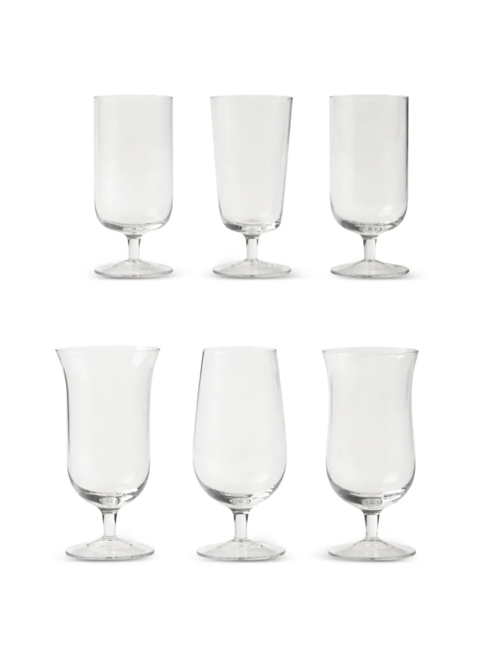 Bitossi Home assorted-shapeds beer glass (set of six) - Bianco