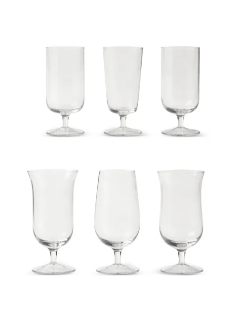 Bitossi Home assorted-shapeds beer glass (set of six)