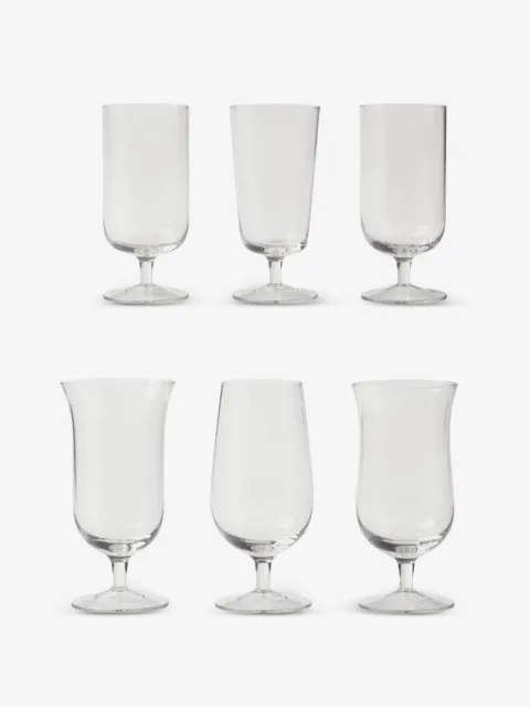 Bitossi Home assorted-shapeds beer glass (set of six)