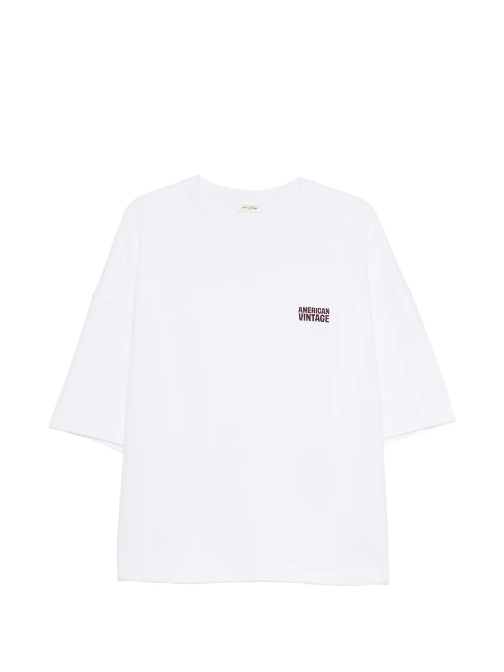 American Vintage oversized shortsleeve sweatshirt - Bianco