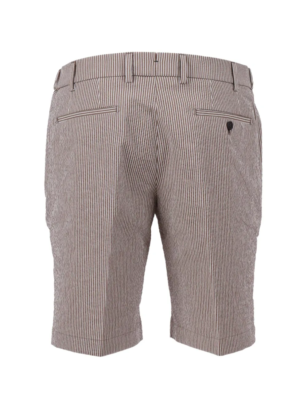 Berwich Gestreepte seersucker bermuda shorts Bruin