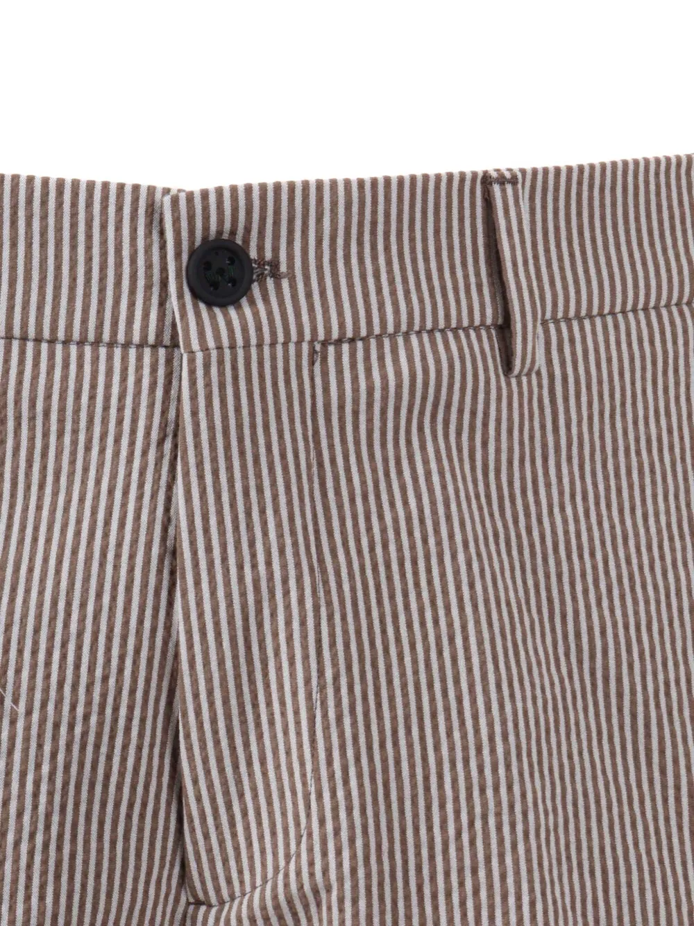 Berwich Gestreepte seersucker bermuda shorts Bruin