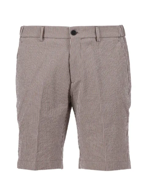 Berwich striped seersucker bermuda shorts