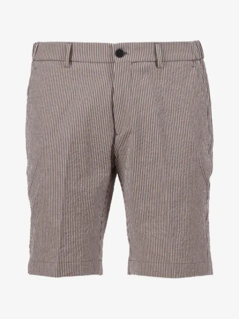 Berwich striped seersucker bermuda shorts