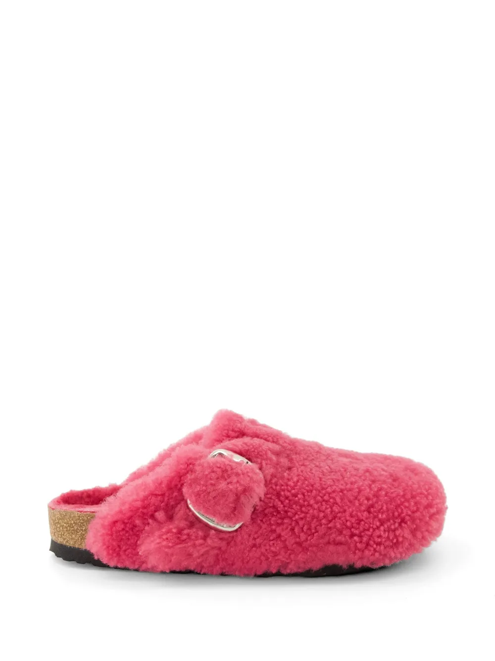 Birkenstock Boston lammy muiltjes Roze