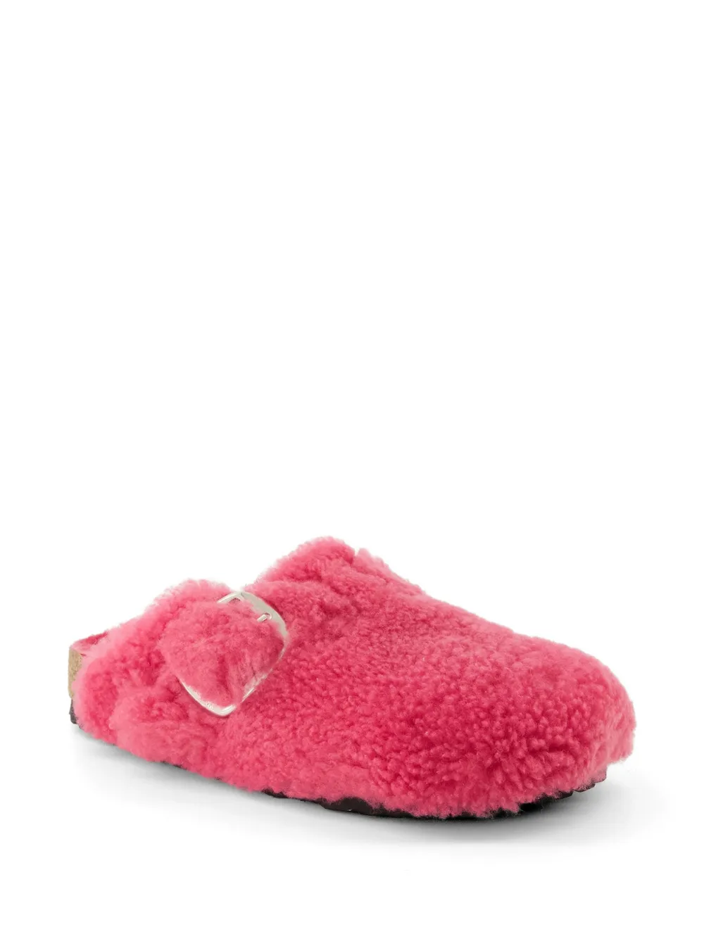 Birkenstock Boston lammy muiltjes Roze