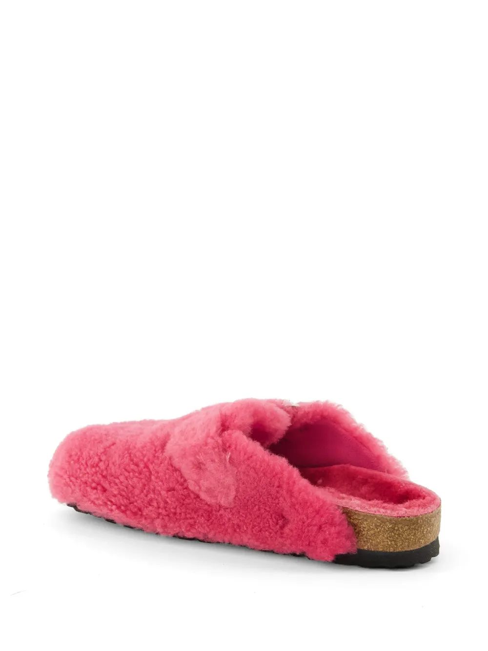 Birkenstock Boston lammy muiltjes Roze