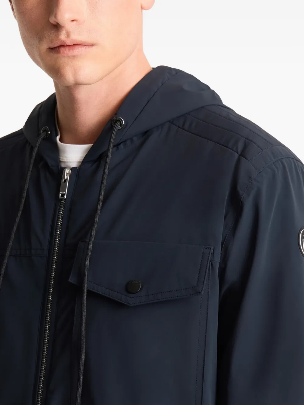 Fusalp Trymir jack met capuchon zakdetail en rits Blauw