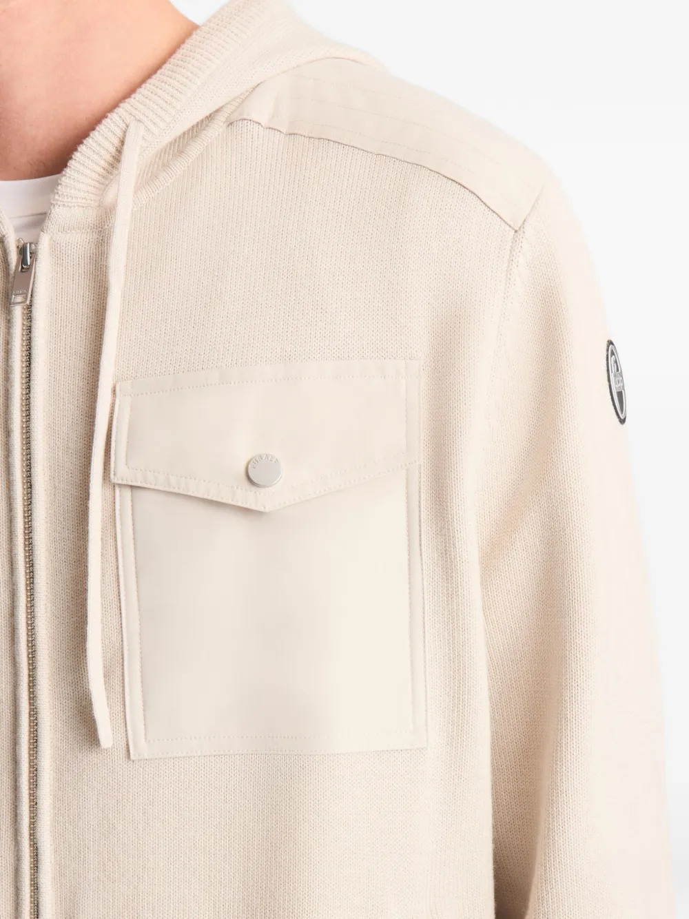 Fusalp Mayance wollen hoodie met rits Beige