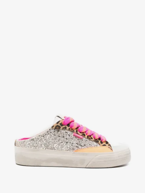 Crime London glitter leopard-pattern slip-on sneakers