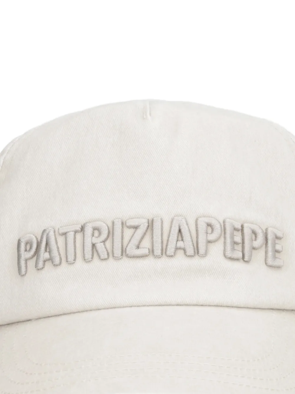 Patrizia Pepe Honkbalpet met geborduurd logo Wit